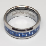 Men's Tungsten Ring with Carbon Fiber Inlay