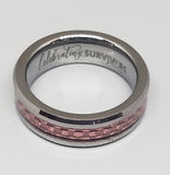 Ladies Tungsten Ring with Carbon Fiber Inlay