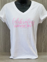 Ladies CS Pink Logo V-Neck Tee